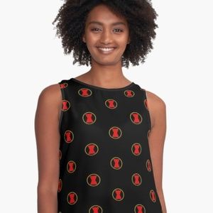 NWOT Black Widow Chiffon Top
